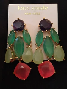 STUNNING! Kate Spade Crystal Statement Chandelier Earrings *NEW* - Picture 1 of 4