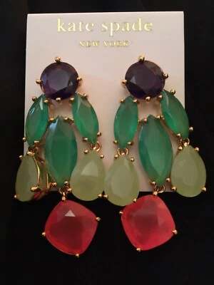 IMPRESIONANTE! Pendientes araña Kate Spade cristal llamativo *NUEVOS* Foto 1 de 4