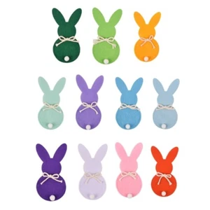 6Pieces Rabbit Cutlery Bag, Reusable Easter Festive Cutlery Bag Utensil Holder - Bild 1 von 17