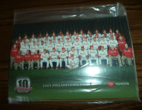 Philadelphia Phillies 2009 NL Champs 10th Anniversary SGA Toyota Postcard Set Cover