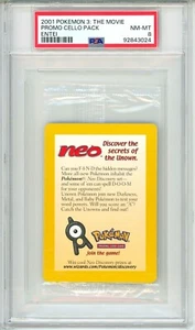 PSA 8 Factory Sealed Pokemon Movie 3 Entei Black Star Promo Reverse Foil 2001🔥 - Picture 1 of 2