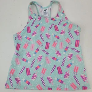 Lands' End Tankini Swim Top Only Popcycle Design Girls Size 12 - Picture 1 of 7