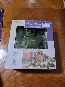 W&A Vine Garland Light Strand 20 LED Lights on Green Leaves Bendable Wire 8.5 ft - Picture 1 of 12