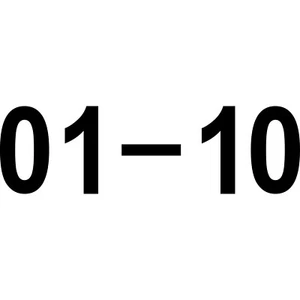 01 - 10 Zweistellige Digit 1 5/8in Numbers House Room Numbers Sticker Tattoo - Picture 1 of 3