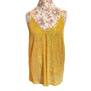 Racerback Tank Gold Pailletten - Bild 1 von 3