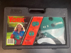 York Neoprene-coated Weights Fitplate Set 2lbs,3lbs,4lbs With Bar - Picture 1 of 12