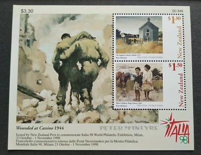 1998 New Zealand Art Paintings Italia '98 World Stamp Exhibition MS MNH - Image 1 of 2