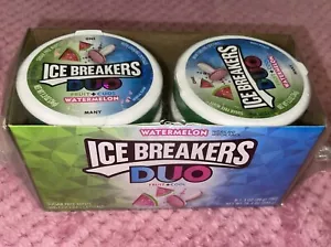 Ice Breakers Duo Watermelon flavored Sugar free Mints 8ct-1.3oz - Picture 1 of 1