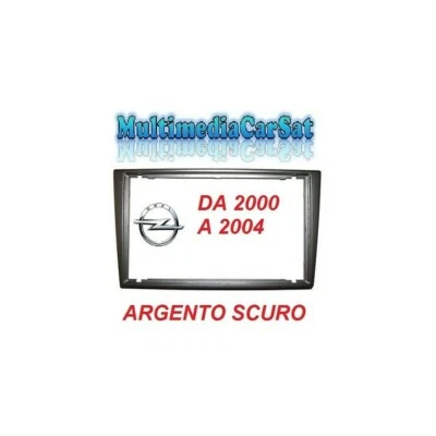 Mascherina Autoradio Opel Agila Astra Corsa Meriva Omega Vectra ARGENTO SCURO - Immagine 1 di 2