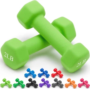 Weights Dumbbells 10 Colors Options Compatible with Set of 2 Neoprene Dumbbells - Picture 1 of 27