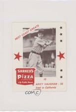 1975 Shakey's Pizza West Coast Greats Arky Vaughan #15 HOF