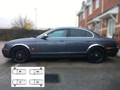 Chrome Extensions d'aile Set Avant et Arrière pour JAGUAR S-TYPE 1998-2008 - Photo 1/4