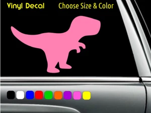 T Rex Jurassic Park Cute Dino Decal Laptop Car Window Sticker CHOOSE SIZE COLOR - Picture 1 of 4