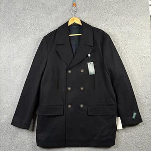 Abrigo Lauren Ralph Lauren Para Hombre 46R Negro Doble Pecho Luke Calce Clásico Nuevo con Etiquetas - Imagen 1 de 17