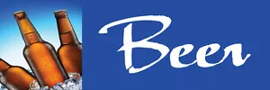 2 pies x 6 pies CERVEZA (bl) Banner de vinilo 2'x6' - Bandera antigua a bandera (210) - Imagen 1 de 1