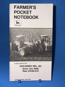 1974 John Deere Farmers Pocket Notebook Echelberger Implement Greene, IA - Bild 1 von 5