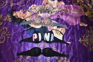 Victoria's Secret Angel Womens Bras BRA 36D 36B padded PINK VERY SEXY LOT BUNDLE - Picture 1 of 13