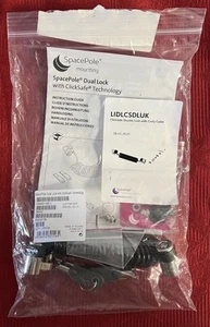 LIDL UK ClickSafe Double Lock With Curly Cable Spacepole Dual Lock Ref00179 (-1) - Photo 1/2