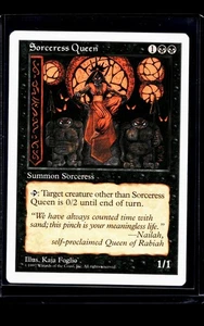 1997 MTG Magic The Gathering 5ED 5th Fifth Edition Vintage Sorceress Queen LP - Picture 1 of 2
