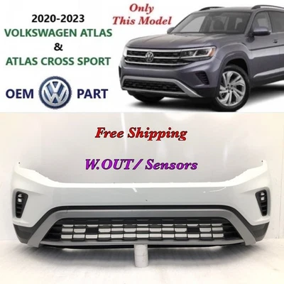 Parachoques delantero OEM 2020-2023 VW Volkswagen Atlas y Cross Sport (blanco puro) #24 Foto 1 de 4