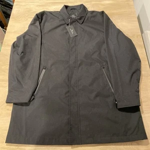 NWT Marc Anthony Trench Coat Mens XXL Black Wind Water Resistant SLIM FIT - Picture 1 of 7