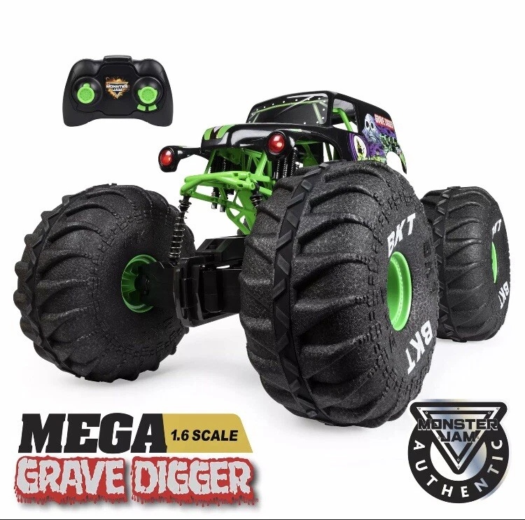 Official GRAVE DIGGER MEGA All-Terrain R/C 1:6 Scale Monster Truck Lights 4+yrs - Image 1 of 4