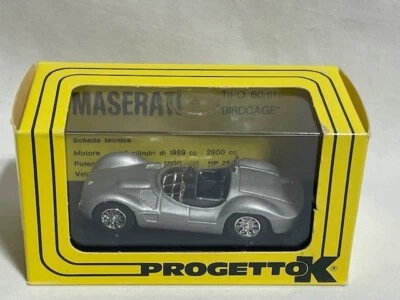 Coche de carreras Progetto K 1/43 Maserati 1961 Presentazione Birdcage, plateado 020, Italia Foto 1 de 3