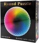 1000 Piece Jigsaw Puzzle Gradient Colorful Rainbow Large Round Puzzle Challenge