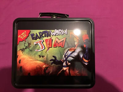Earthworm Jim Tin Lunch Box Retro Gaming Megadrive SNES Genesis New Loot Crate - Image 1 of 2