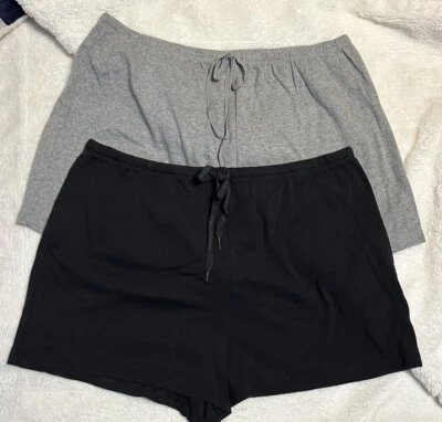 Victoria’s Secret 2 pares de pantalones cortos íntimos relax (gris, azul oscuro) ¡Nuevos con etiquetas!! Foto 1 de 4