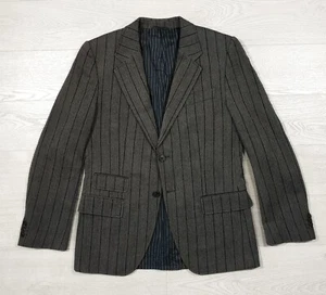 HUGO BOSS Mens Striped Herringbone Wool Blazer Sport Coat Jacket, Size 20 /38 /M - Picture 1 of 9