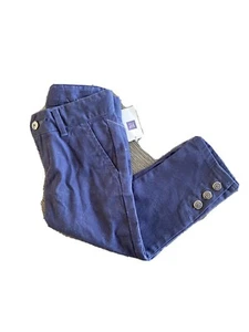 NWT GORGEOUS Gap Girls Navy capris With Button Detail - Picture 1 of 3