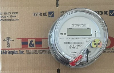 ITRON, MEDIDOR DE VATIO-HORA (KWH) 3W, RED, FM 12S, 200A, 120V, 5T, DEMANDA, CN1SDR2 Foto 1 de 4