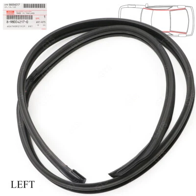 For Isuzu D-Max Dmax 2003 08 10 Left Roof Drip Rail Weatherstrip Rubber Seals - Image 1 of 4