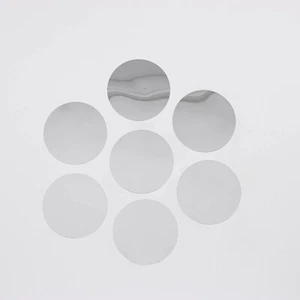 SILVER 12 Round 10" Acrylic STICKER MIRROR WALL DECALS Dorm Rooms Decorations - Picture 1 of 8
