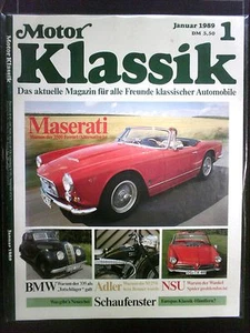 Motor Clásico Revista N º 1 De 1989 IN Funda Protectora - Picture 1 of 1