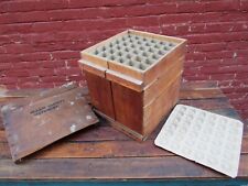 Vintage RARE Wooden Chicken Box Farm House Egg Hatchery Chick With Paper Inserts
