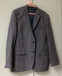 Perry Ellis Portfolio Mens Blazer Size 44R Gray Speckles Slim Fit Sport Coat - Picture 1 of 22