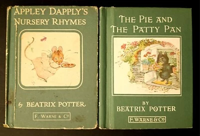 (2) Beatrix Potter Peter Rabbit Books (Appley Dapply & Patty Pan) F. Warne & Co. Foto 1 de 4