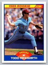 1989  Score #647 Todd Frohwirth Rookie Card Philadelphia Phillies