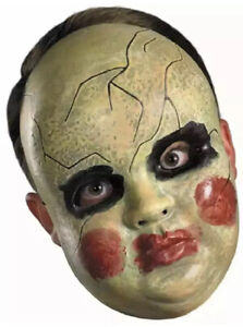 New Scary Halloween Costume Adult's Smeary Doll Face Mask Facemask