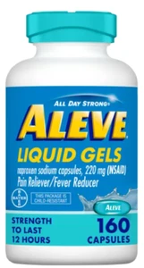 Aleve Naproxen Sodium 220mg Liquid Gels, 12Hours Strength, from USA - Foto 1 di 4