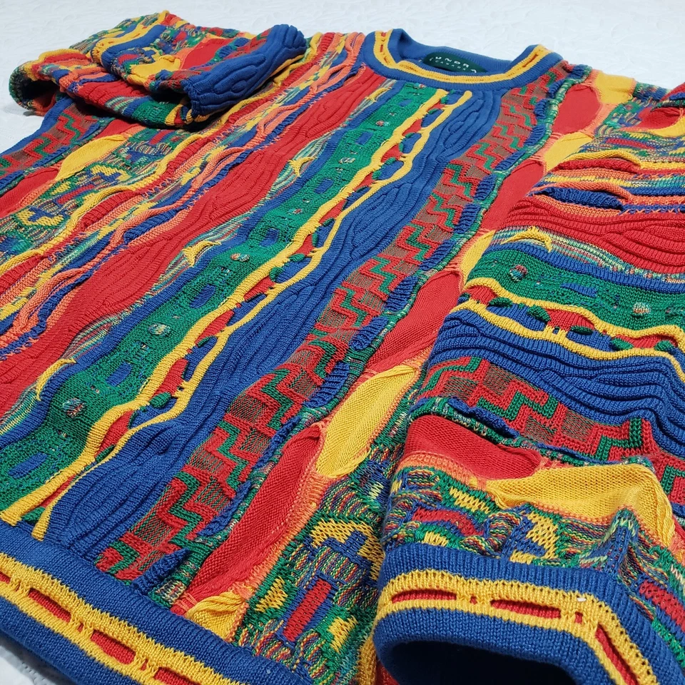Suéter De Colección Tundra Canadá Grande Hip Hop Tejido 3D Cosby Biggie Coogi Estilo Grande Foto 1 de 4