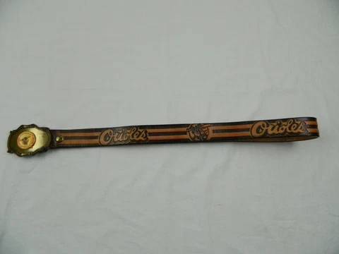 BALTIMORE ORIOLES LEATHER BELT & BUCKLE - 44in Cover