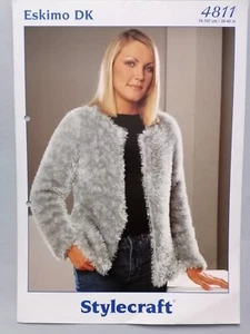LADIES JACKET, 76-107cm, Eyelash 8ply - STYLECRAFT Knitting Pattern 4811 - Picture 1 of 2