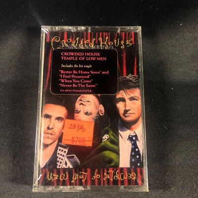 CROWDED HOUSE - TEMPLE OF LOW MEN MUSIC CASSETTE SEALED NEW - Image 1 of 2