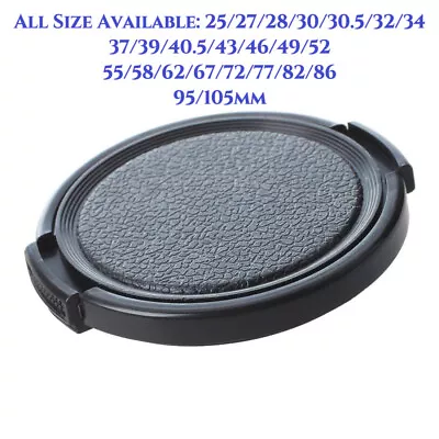 1PC All Sizes Side Pinch Snap-On Front Lens Cap fit for Nikon Fuji Canon Sony  - Image 1 of 4