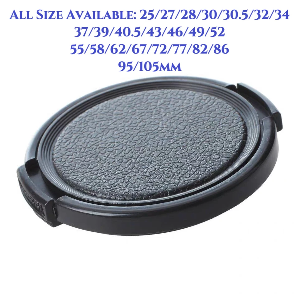 1PC All Sizes Side Pinch Snap-On Front Lens Cap fit for Nikon Fuji Canon Sony  - Image 1 of 4