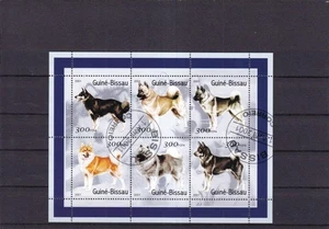 SA31e Guinea-Bissau 2001 Husky Dogs used sheet cinderella - Picture 1 of 1