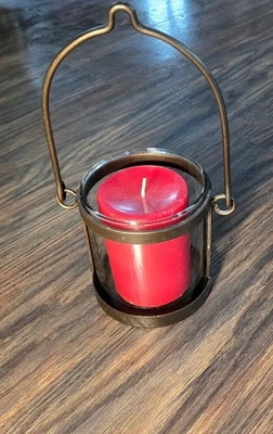 Деревенский/фермерский/коттеджкор стиль твердого железа и стекла свеча/фонарь новый без ЯРЛЫКОВ - Изображение 1 из 4